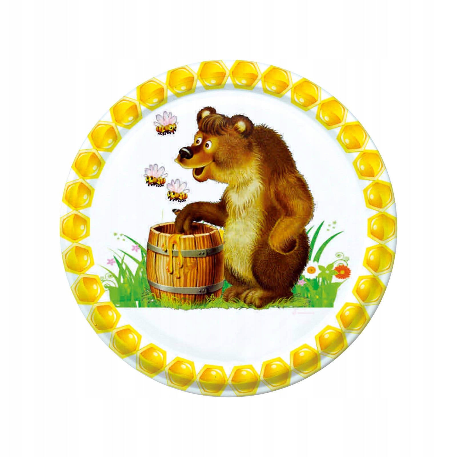 

50 szt nakrętki duże słoiki 6 zaczepów 82mm miś