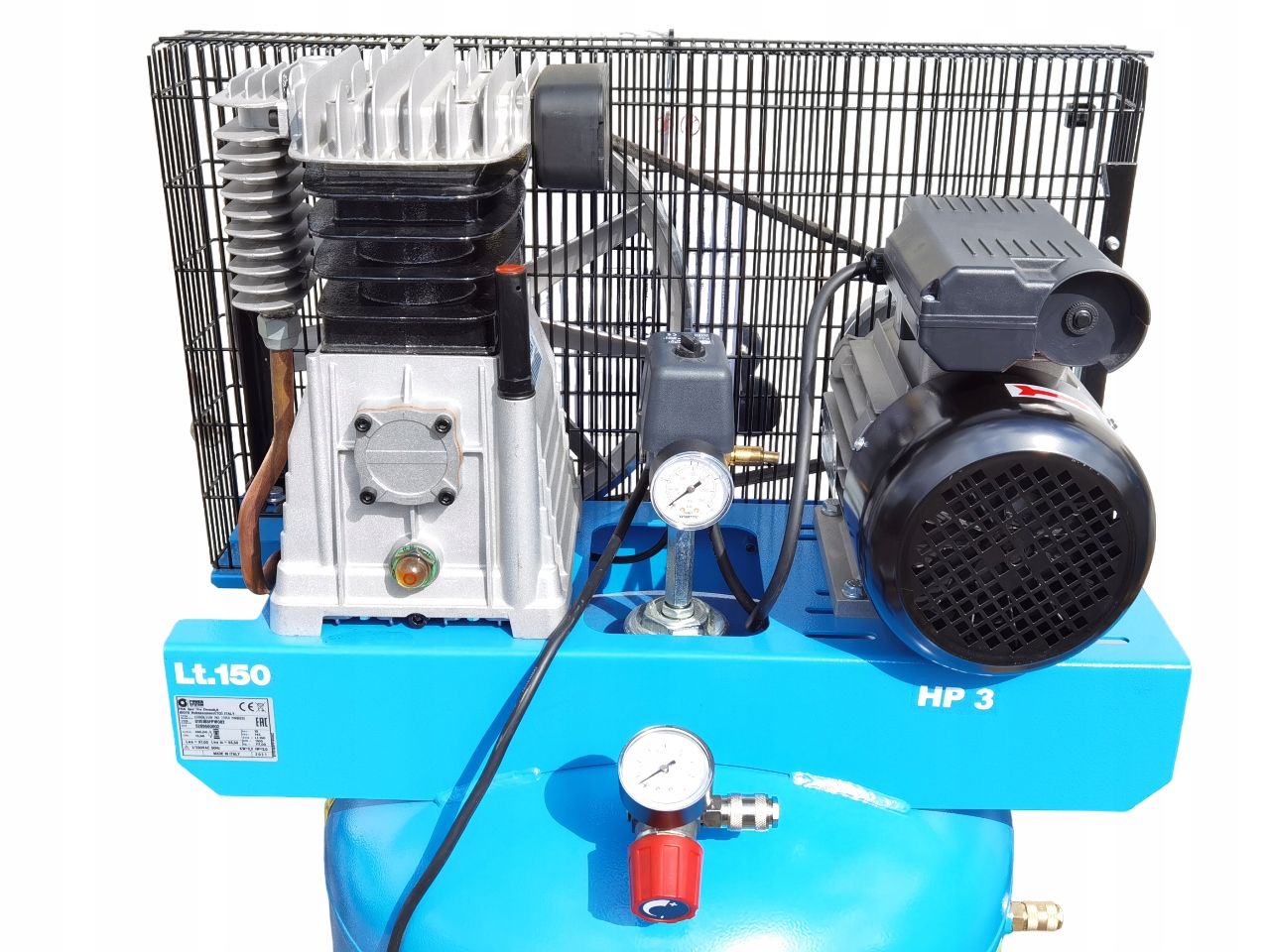 Kompresor pionowy stojący POWER SYSTEM B3800B/150V 10Bar 150L 2,2kW 230V Model PS3800B/150 FMV3