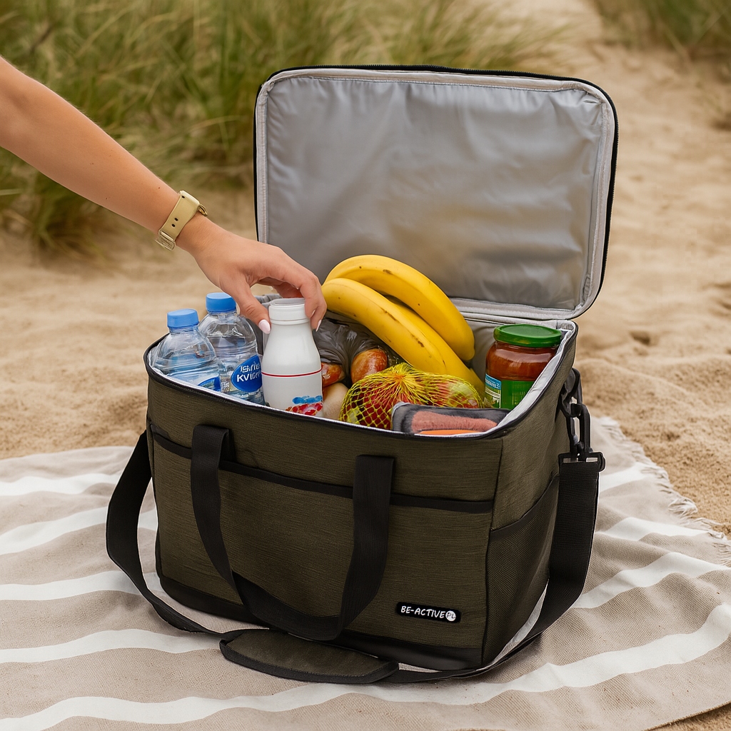 Duża torba termiczna 26,5L - termoizolacyjna na zakupy piknik plażę — 9