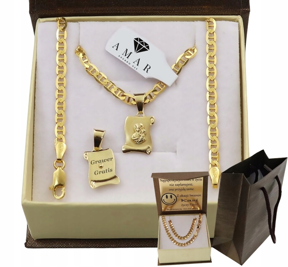 Zlatý Plný Řetízek Gucci S Medailonem Ryzost 925 585 Gravírování Bonus