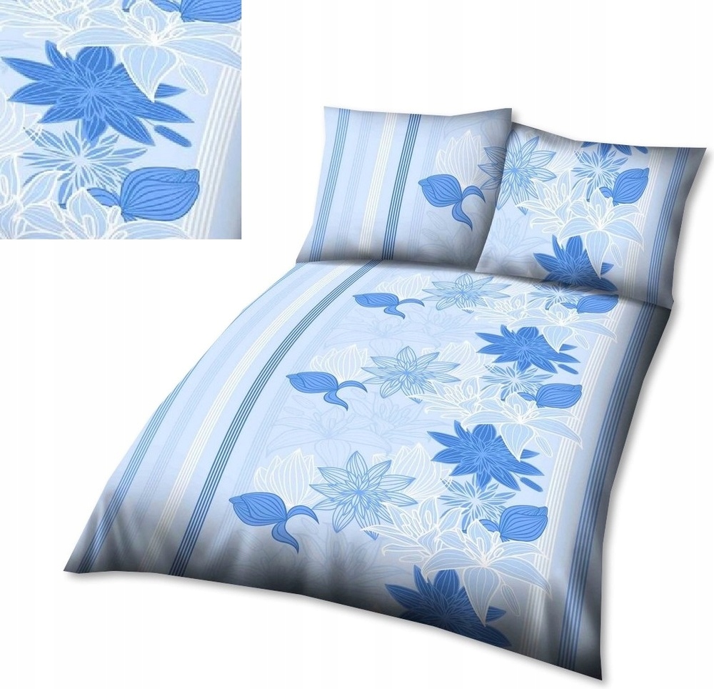 Hotelové Povlečení 160x200 cm 2xPOVLEČENÍ 70x80 Sada Povlečení Lilie ne