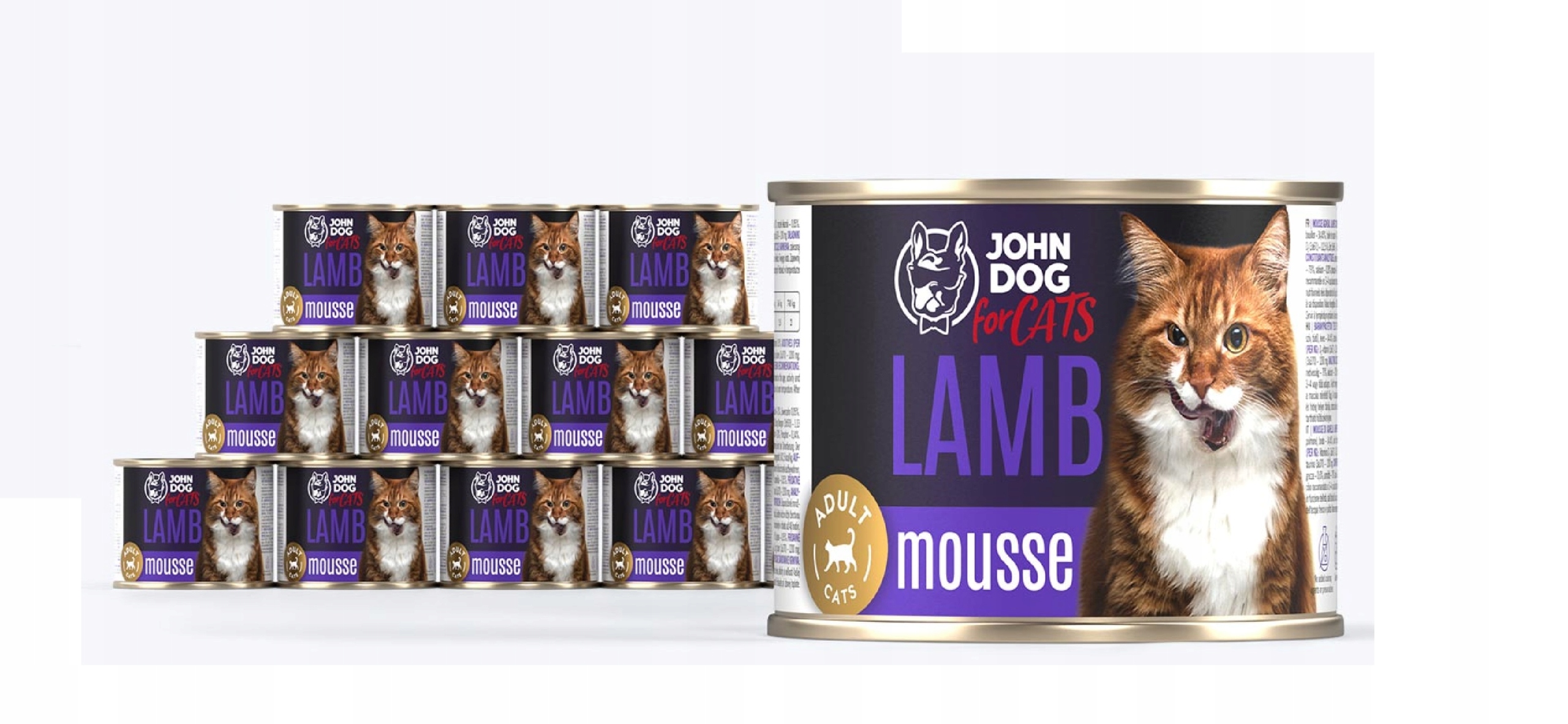 John Dog for Cats karma jagnięcina mus 12 x 200 g