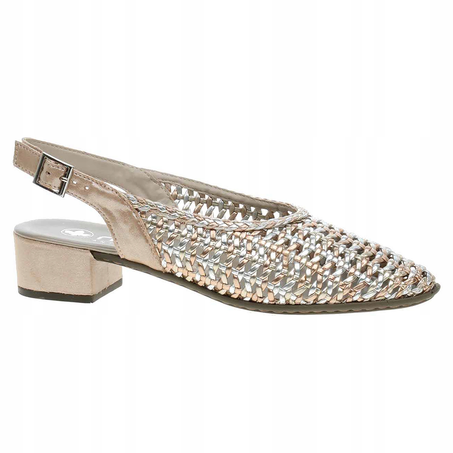 Dámské lodičky Rieker 47078-90 metallic 38
