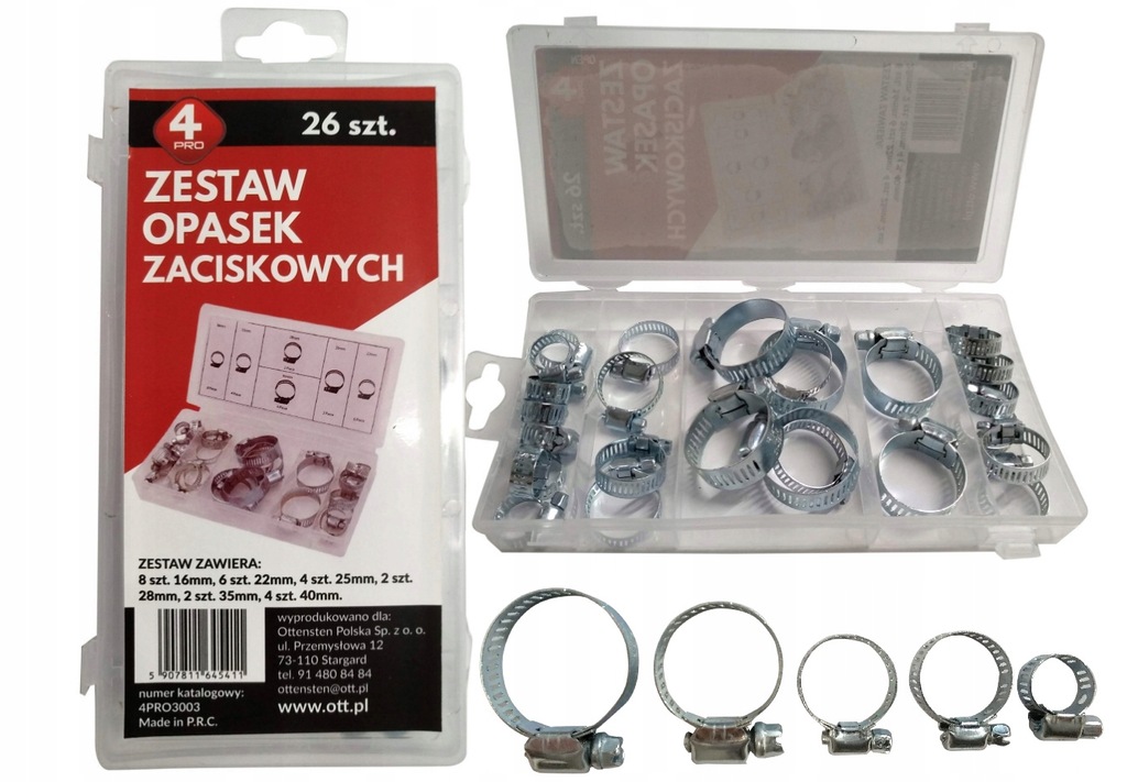 

Metalowe Opaski Zaciskowe Obejmy Opaska Skręcana