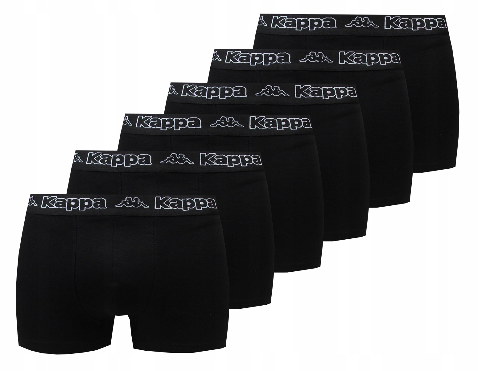 Bokserki Kappa majtki męskie bawełniane 6PAK Czarne rozm. M