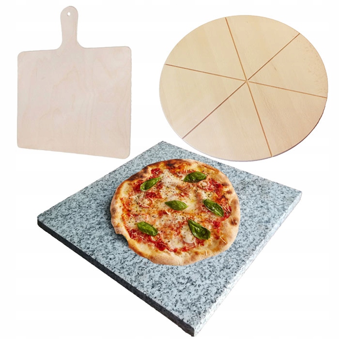 

Zestaw Kamień Do Pizzy Granit 37x35+ŁOPATKA+DESKA!