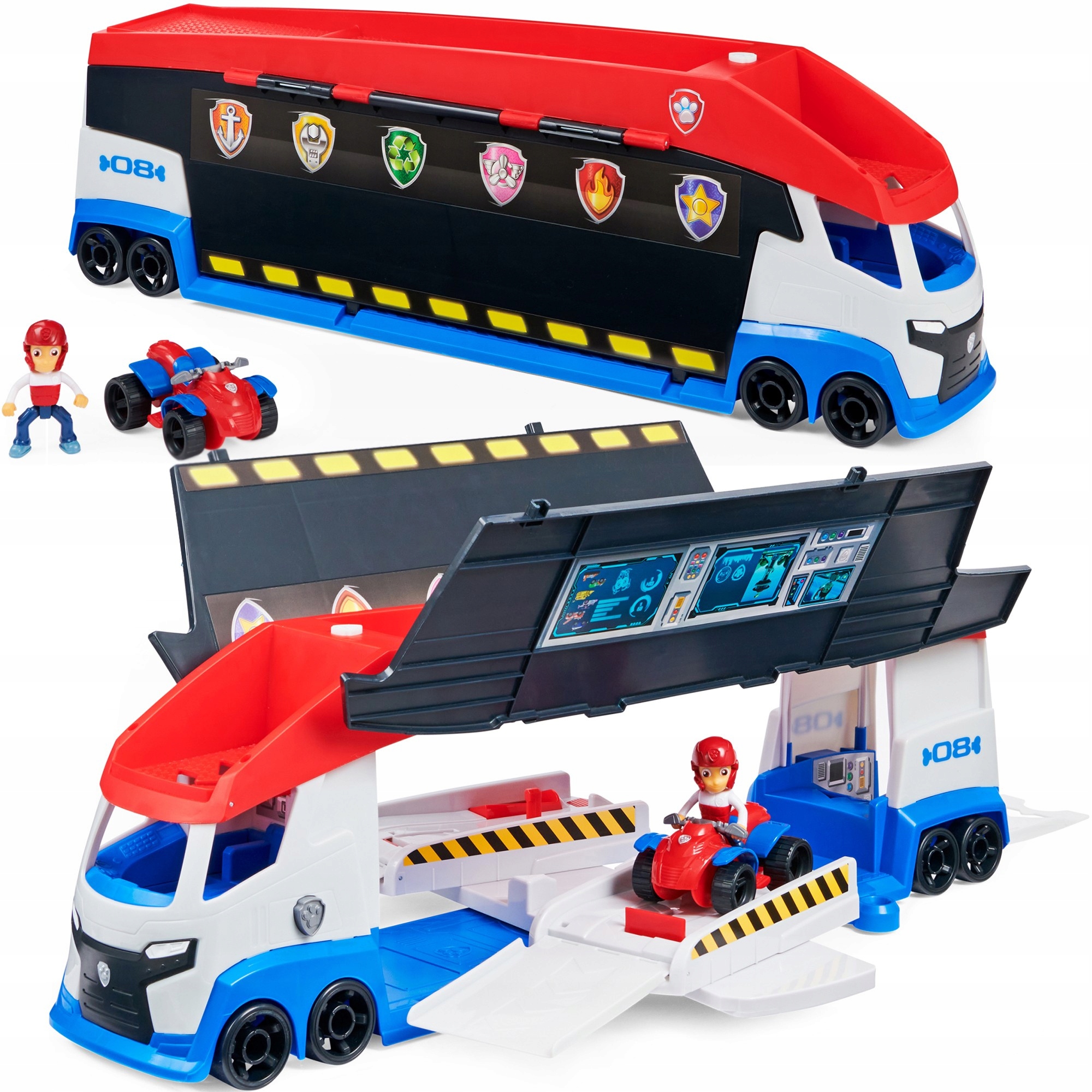 Psi Patrol Patrolowiec Ciężarówka Wielka 70 CM Ryder Figurka I Pojazd