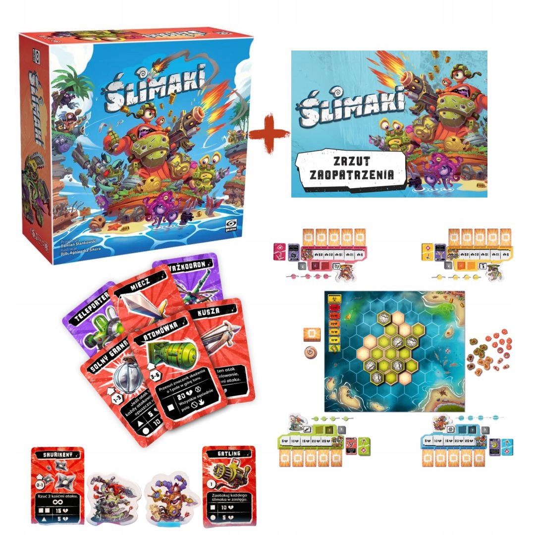 2w1 Ślimaki Galakta Gra Planszowa Zrzut Zaopatrzenia Rozszerzenie Dodatek