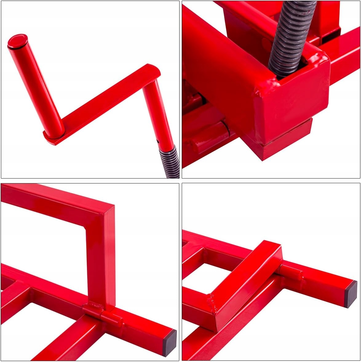 Stojak do kosiarek urządzenia podnoszącego z korbą ręczną czerwony Liczba elementów w zestawie 1