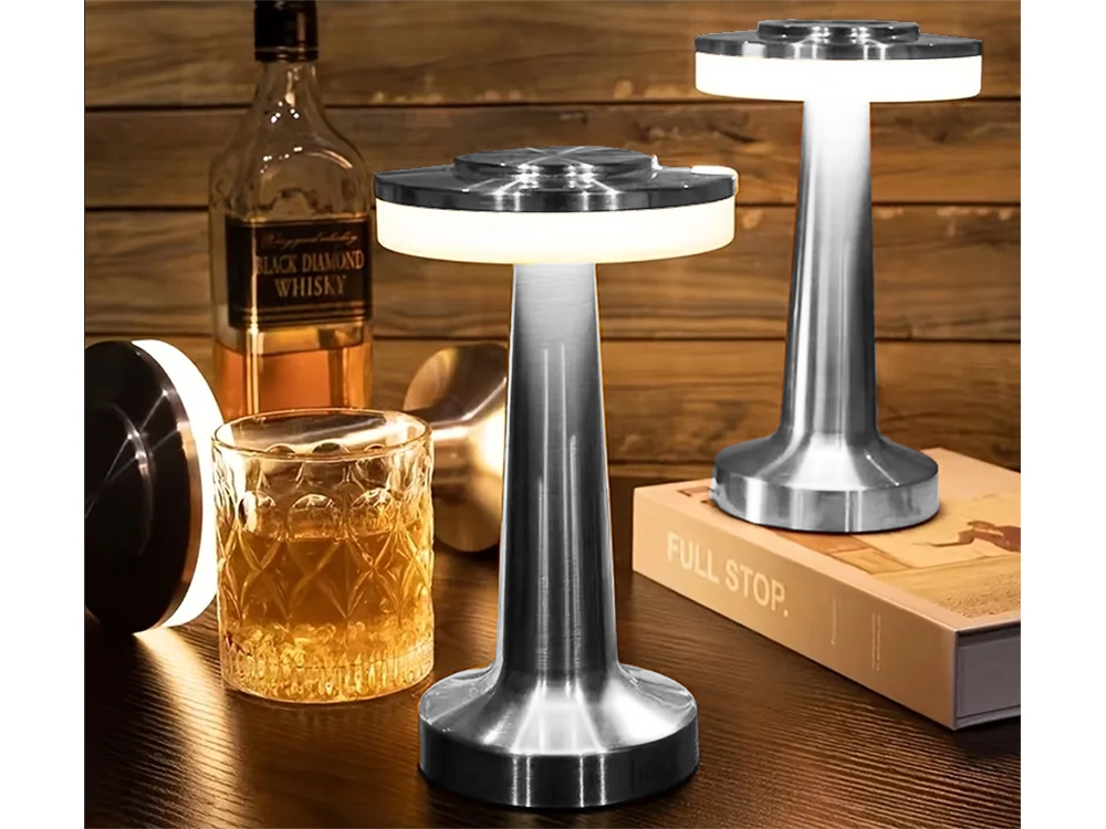 LAMPKA NOCNA STOŁOWA DOTYKOWA LAMPA 3 STOPNIOWA DO SYPIALNI BEZPRZEWODOWA Zasilanie akumulatorowe