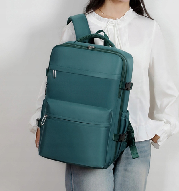 plecak próżniowy kompresyjny z pompką podróżny bagaż Zielony