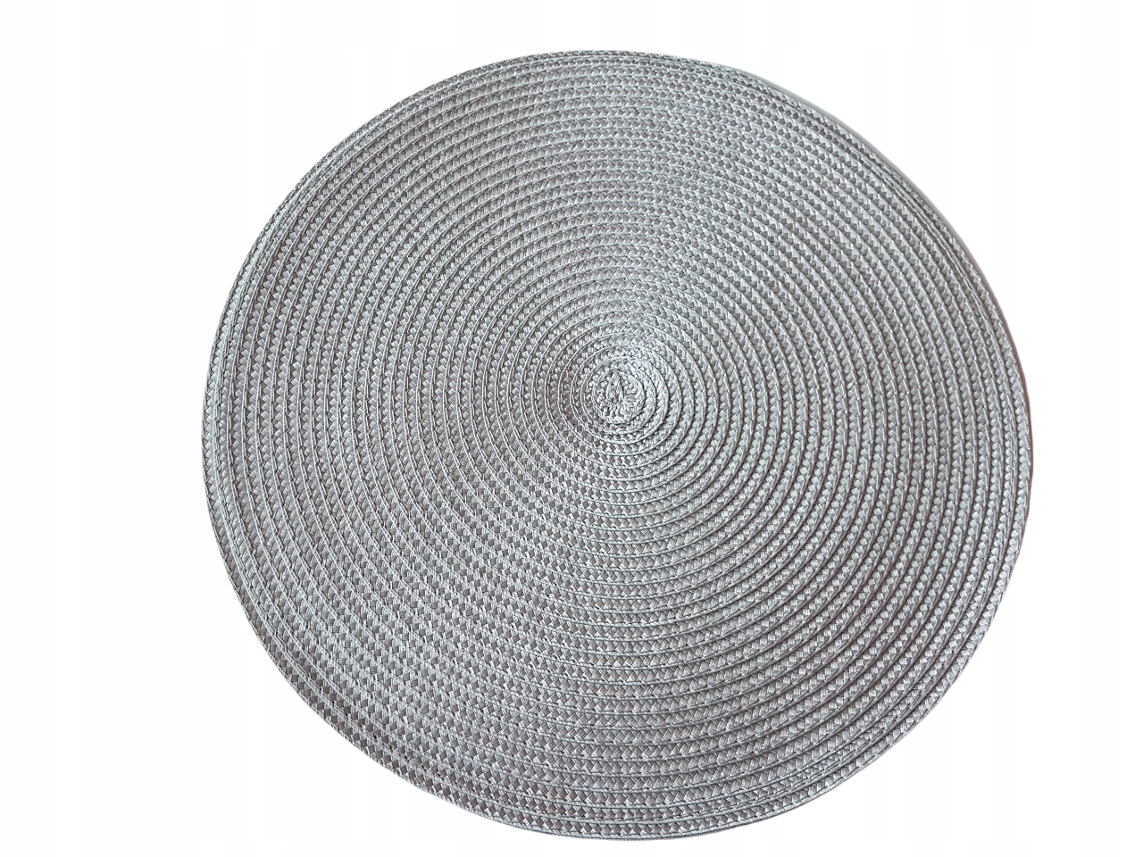 PODKŁADKA NA STÓŁ OKRĄGŁA MATA SZARA DEKORACYJNA