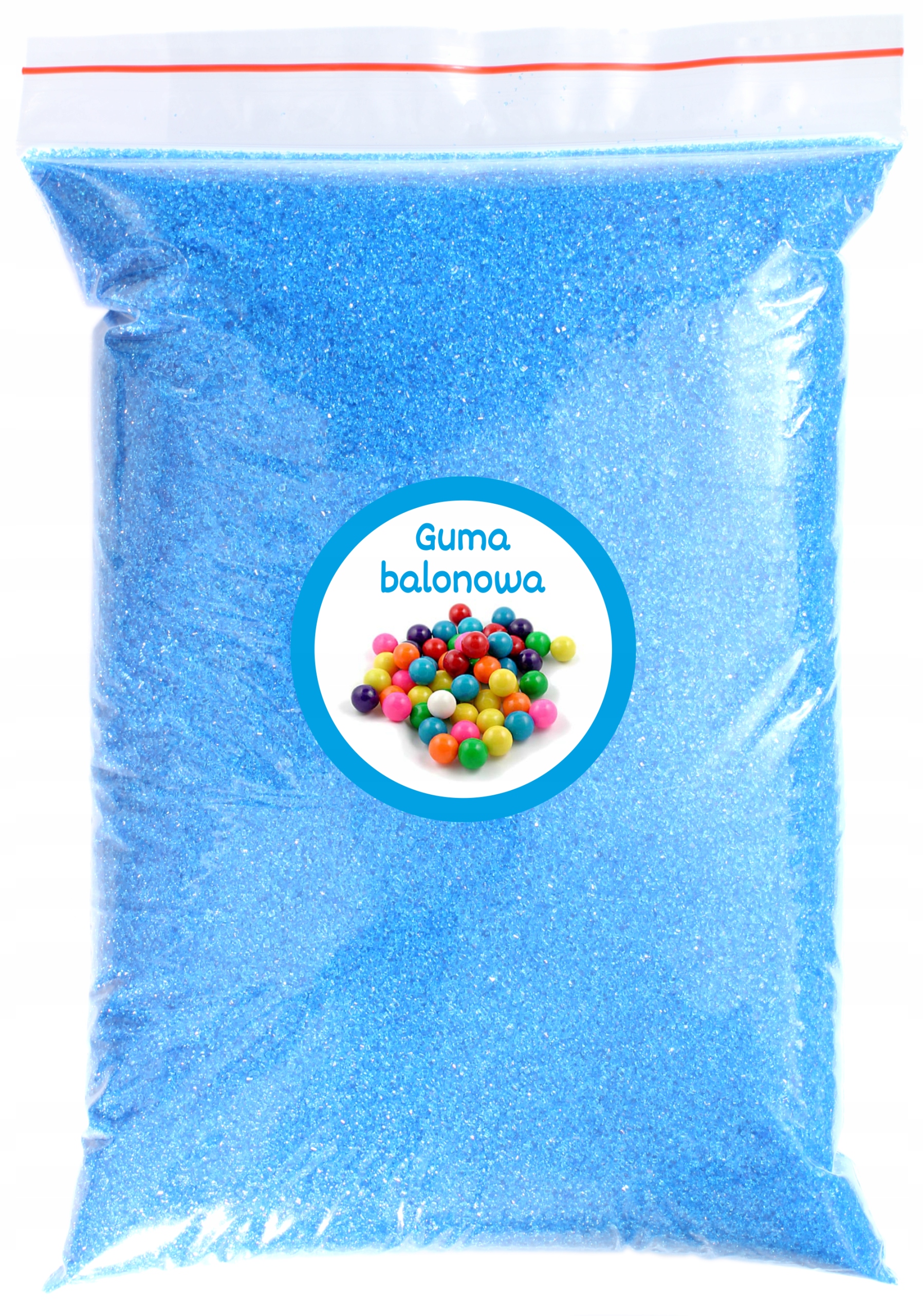 

Cukier Kolorowy i Smakowy 1kg Niebieski Guma Balon