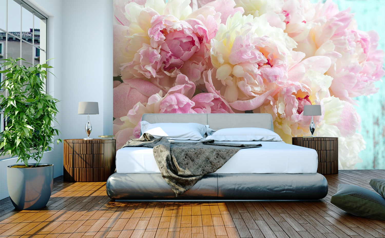 Fototapeta PEONIE PIWONIE KWIATY P03 196x260 Marka InDecoria