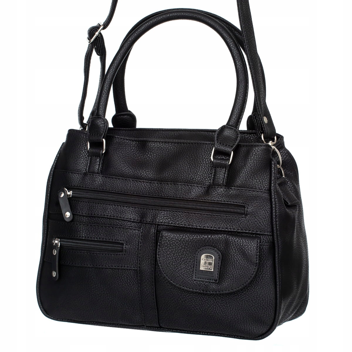 Charm & Shape torebka skóra ekologiczna czarny Marka Charm & Shape