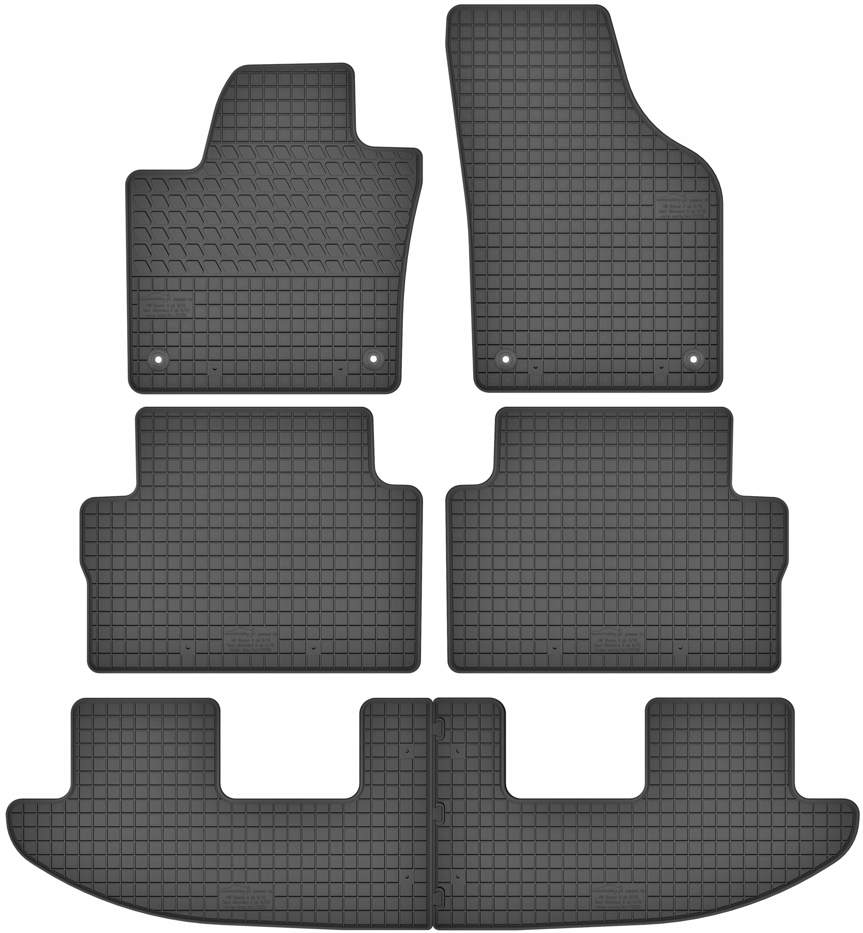 

Seat Alhambra 7os 2010-2018 Dywaniki gumowe