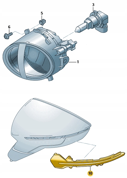 поворотник зеркала л seat oe 5F0949101B