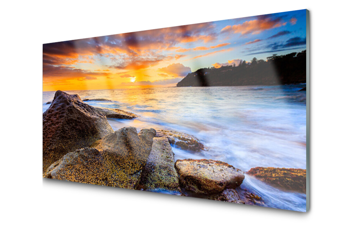 

Panel szklany dekor Morze Dekor 120x60 + Klej
