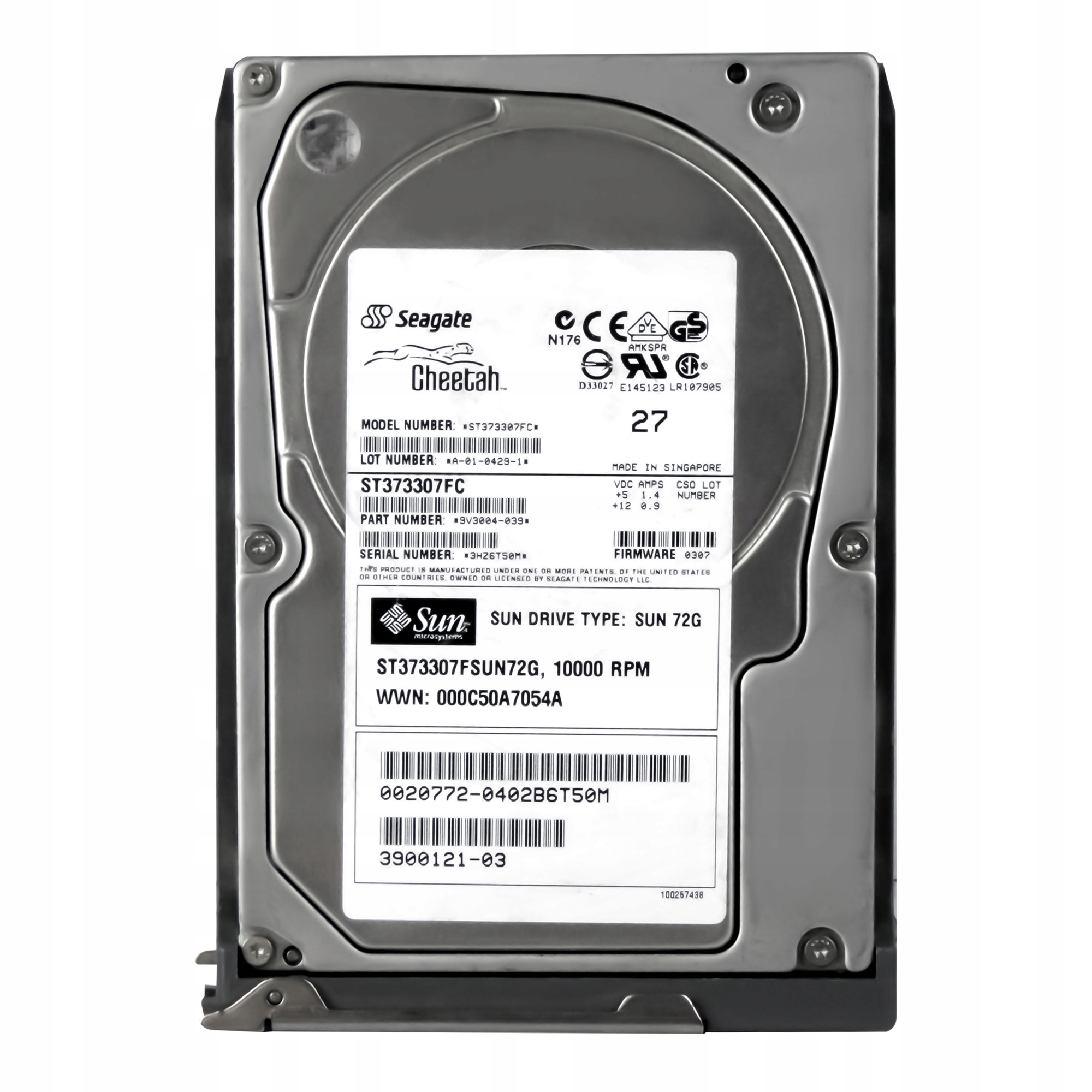 Sun 3900121-03 73GB 10K Fc 3,5'' ST373307FSUN72G