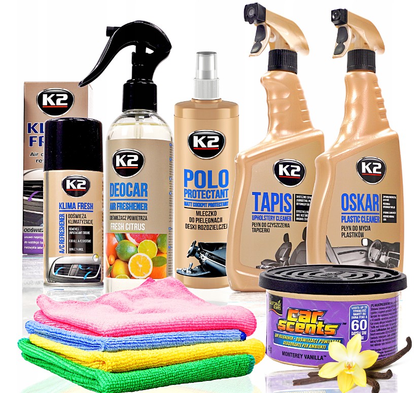 Великий набір косметики K2 для деталізації автомобіля