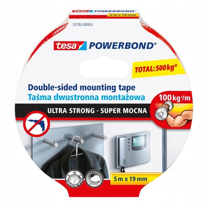 

Tesa 55792dwustronna taśma montażow Mocna 5m