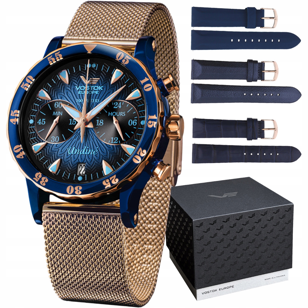 Dámské hodinky Vostok Europe VK64-515E628B růžové zlato