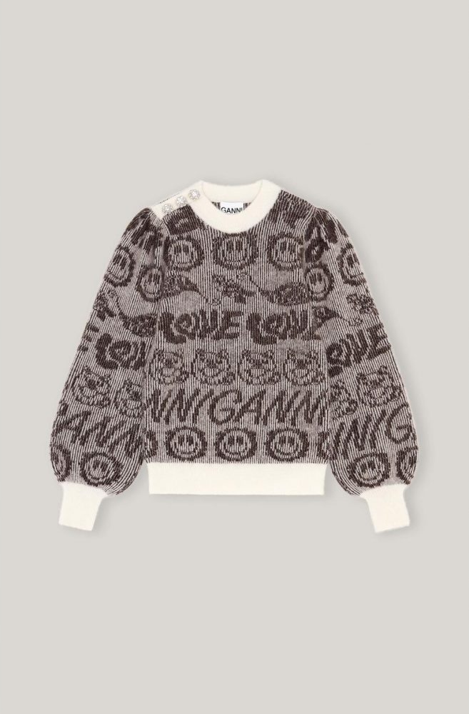 GANNI sweter moherowy 40 L Rozmiar L