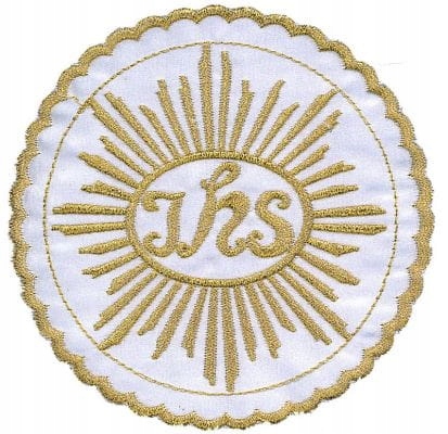 

Emblemat Ihs naszywka Hostia Komunia aplikacja 013