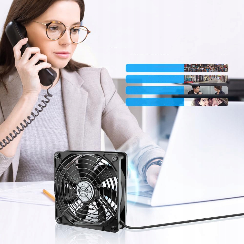 WENTYLATOR CHŁODZĄCY KOMPUTER 14 CM, 3 REGULOWANE PRĘDKOŚCI, CHŁODNICA USB Producent inny