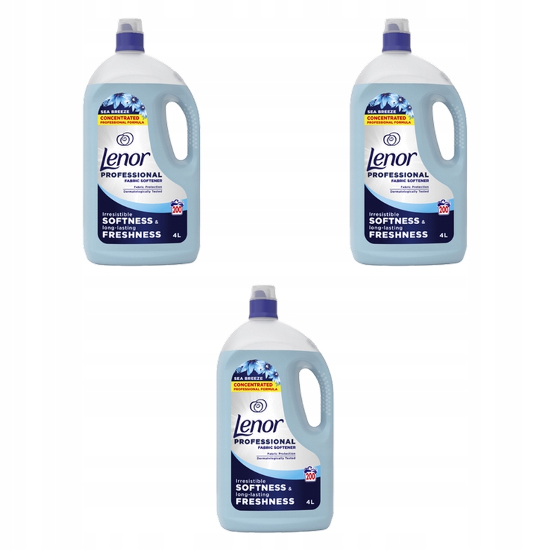 Lenor Professional Sea Breeze, Změkčující prostředek na oplachování tkanin 4L X3