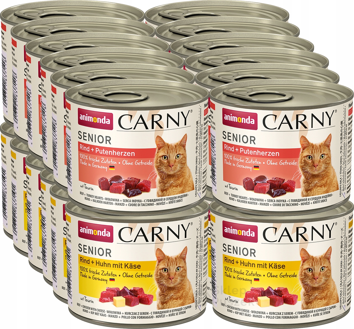 Animonda Kočka Carny Senior mix chutí plechovka Set 24x200g