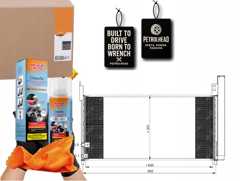 конденсатор кондиционера TOYOTA AURIS PRIUS 09- nrf # pro+ Kit9