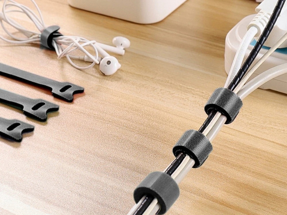 TAŚMA RZEP ORGANIZER KABLI OPASKA DO SPINANIA ZACISKOWA 15cm CZARNY 100 szt Kod producenta TAŚMA RZEP ORGANIZER KABLI OPASKA ZACISK F042