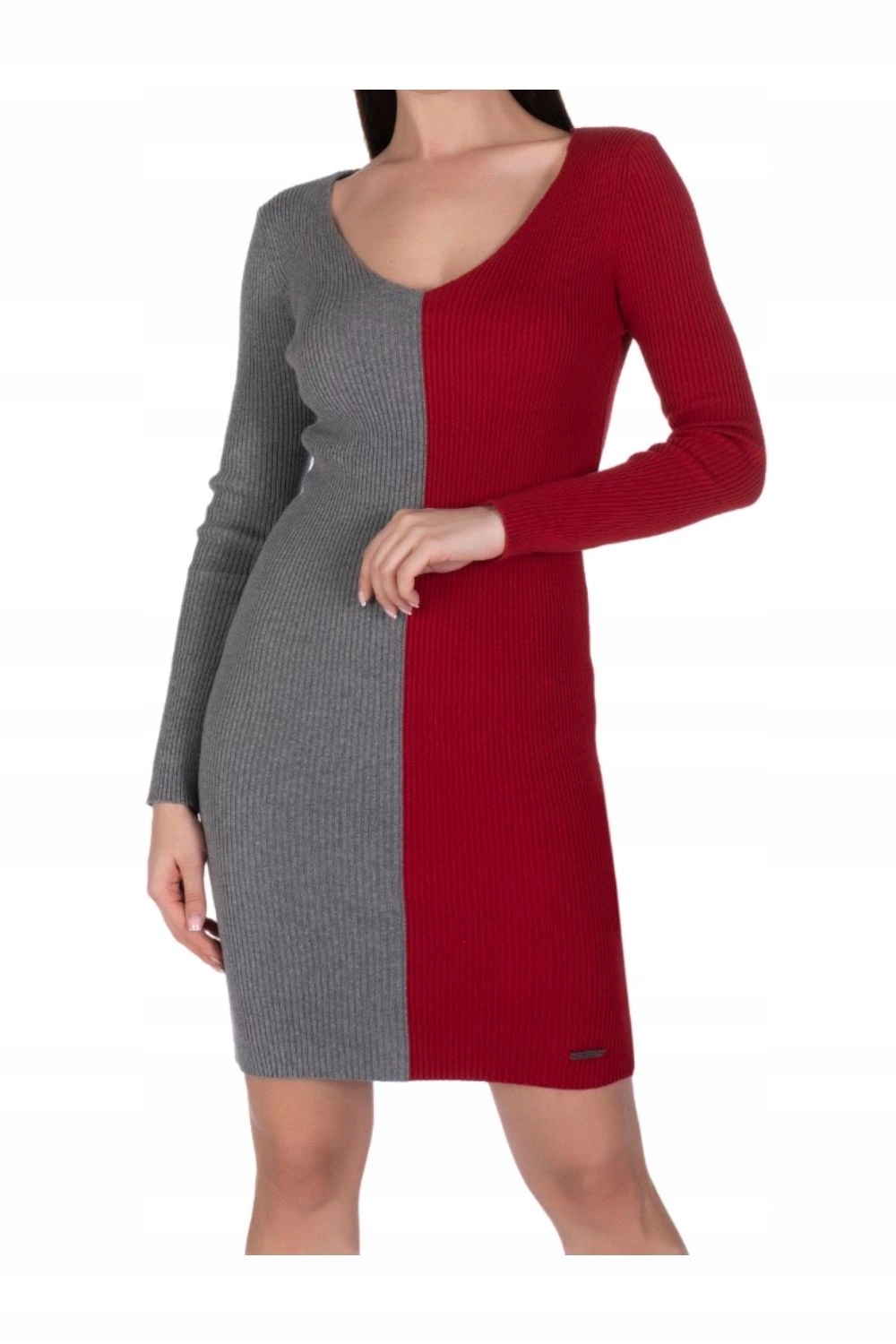 Šaty Giorgio Di Mare pletené, dvoubarevné, přiléhavé r.XL