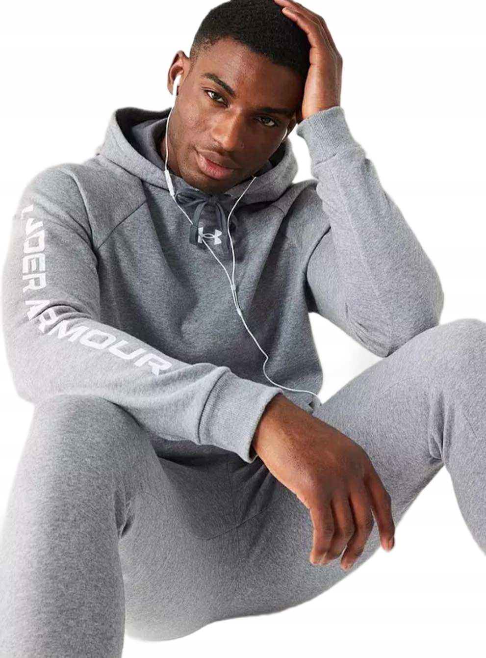 Teplákovka Sportovní Bavlna Souprava Under Under Armour Mikina Šedá XXL