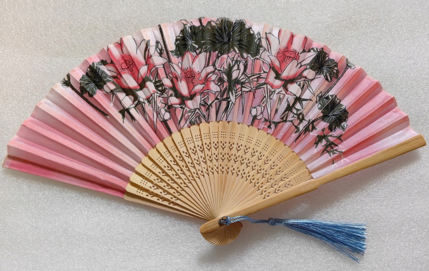 Wachlarz bambusowy drewniany elegancki z frędzelkiem LUX Kod producenta 6907702870167