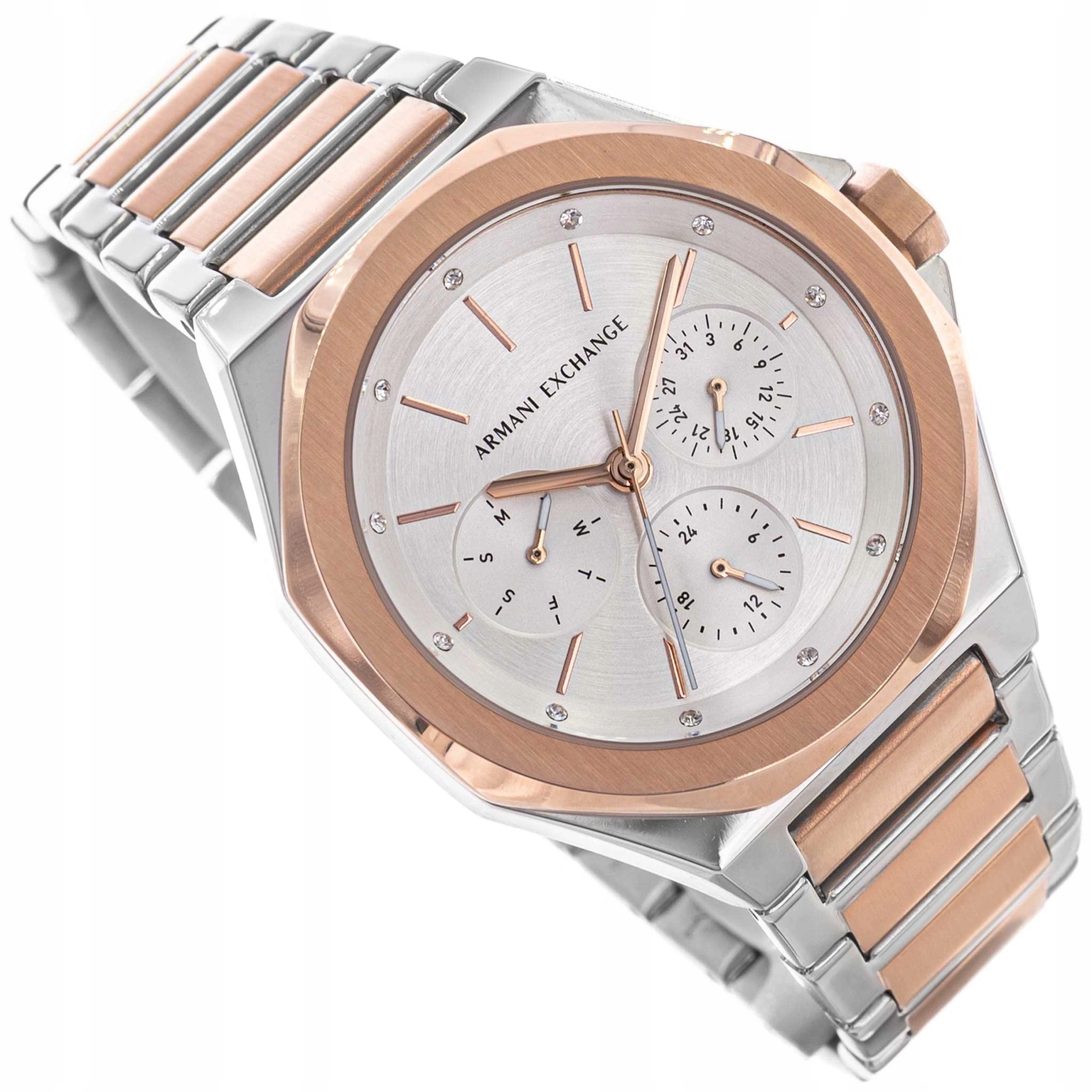 Dámské Hodinky Armani Exchange Andrea AX4623 Stříbrno-růžové Zlato