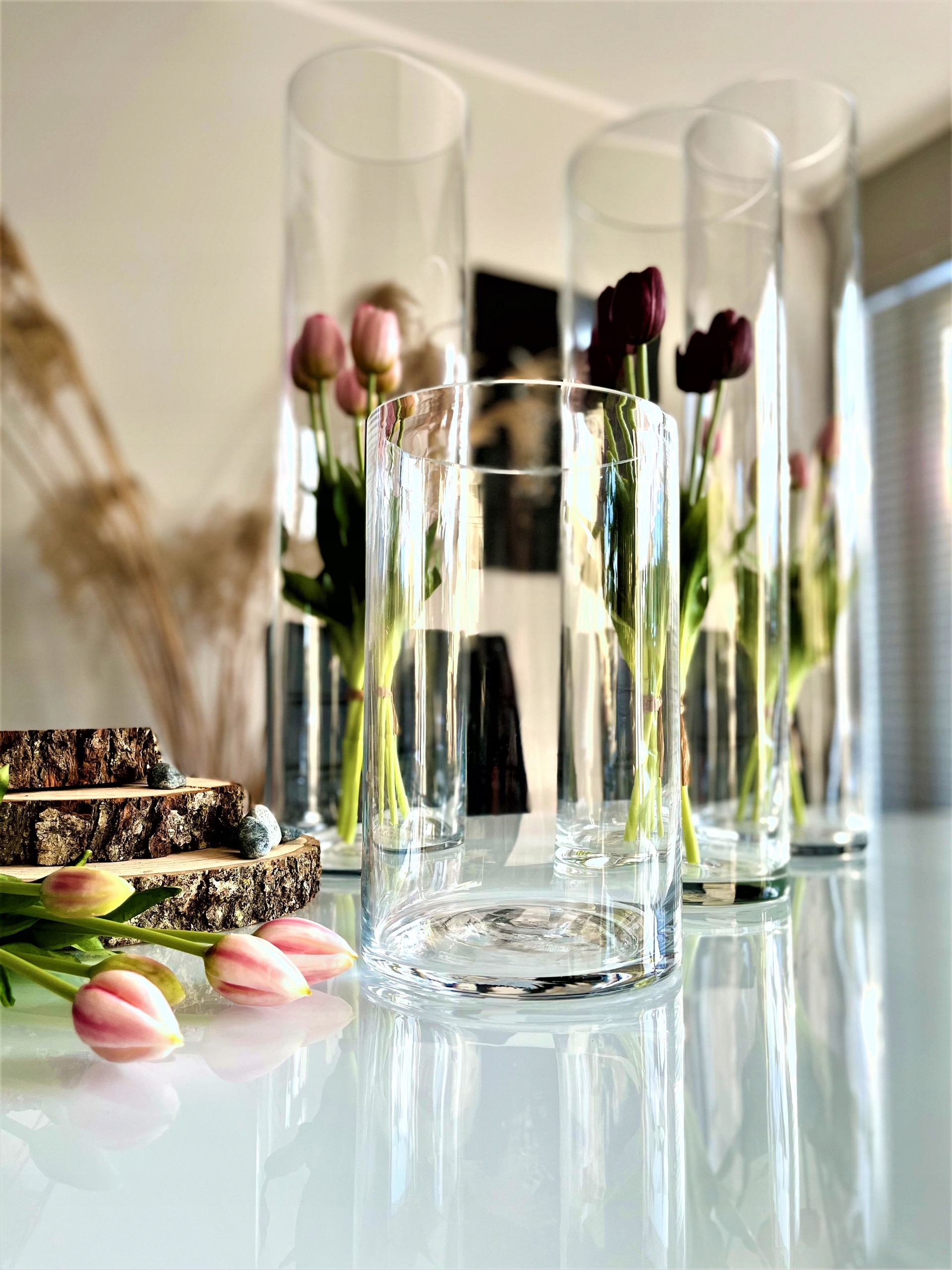 wazon szklany cylinder świecznik tuba h60 d15 Marka inny