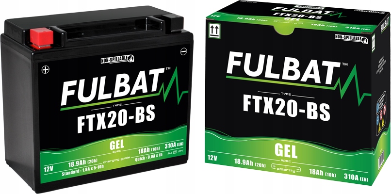 batéria 12V, FTX20-BS Gel, 12V, 18Ah, 310A, bezúdržbová Gel technológia 175