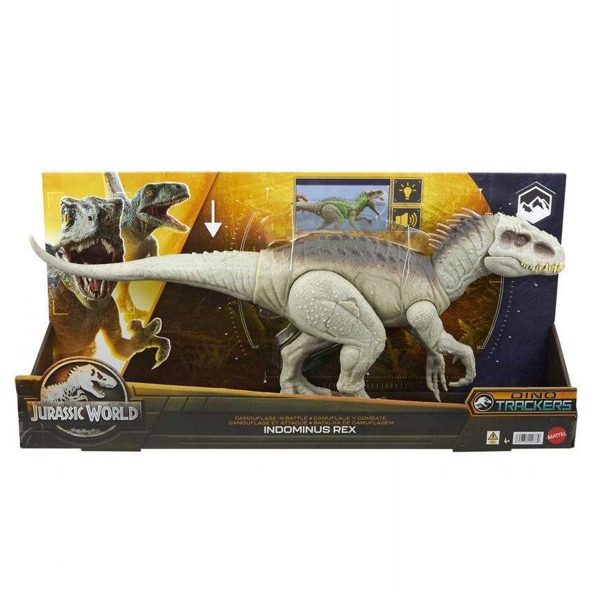 JURASSIC WORLD INDOMINUS REX 60CM DŹWIEK ŚWIATŁO Materiał plastik