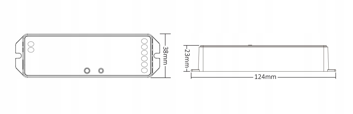 MiBoxer LS2 sterownik LED 5w1 2.4GHz RF CCT Mono RGB RGBW RGB+CCT Milight Marka Miboxer milight