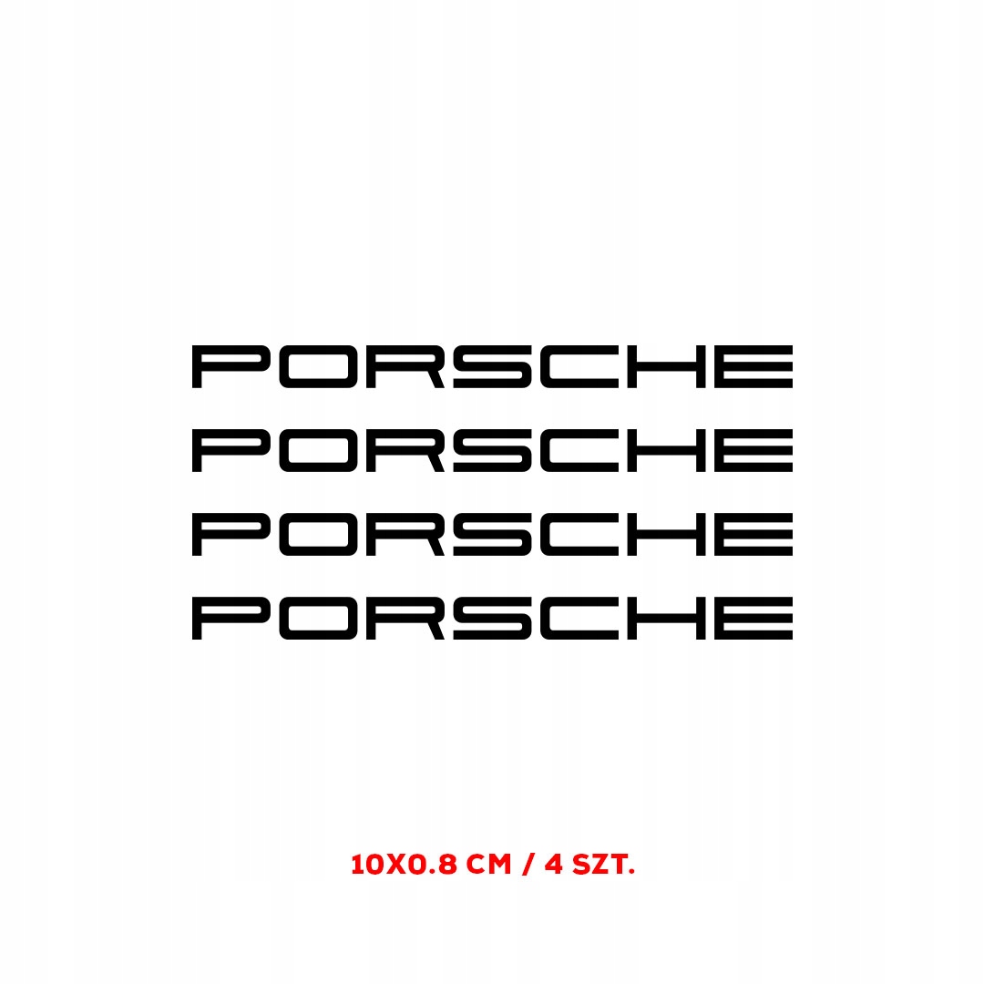 Naklejka na zacisk hamulca PORSCHE 4szt CZARNE EAN (GTIN) 5906630865918
