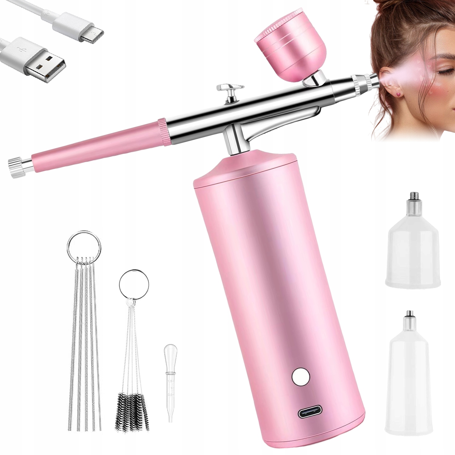 Aerograf Na Zdobení Nehtů, Elektrická Stříkací Pistole 0.3 MM Usb