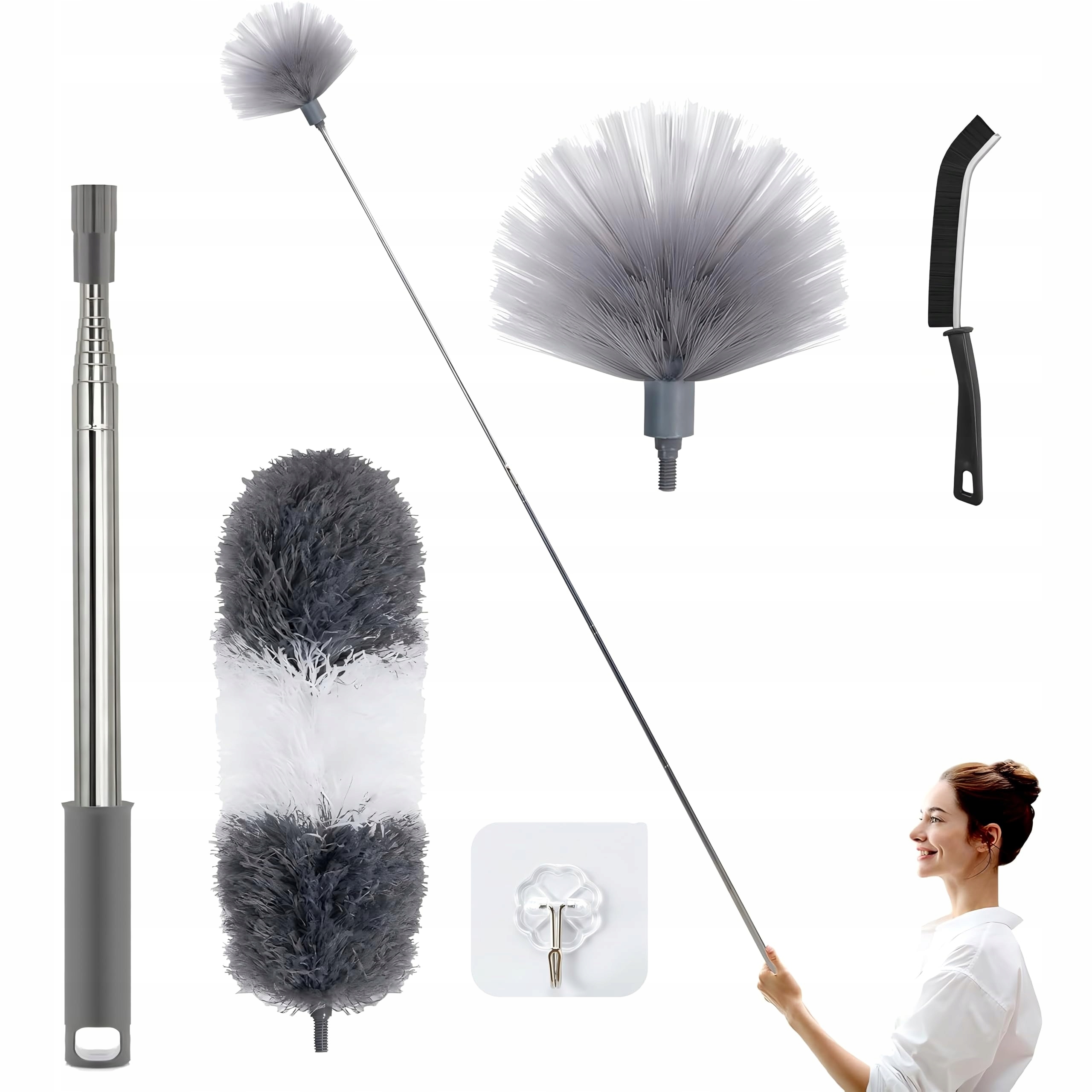 Levně Teleskopický Vysavač Z Mikrovlákna Pro Stropy A Ventilátory 254 CM 5 Kusů