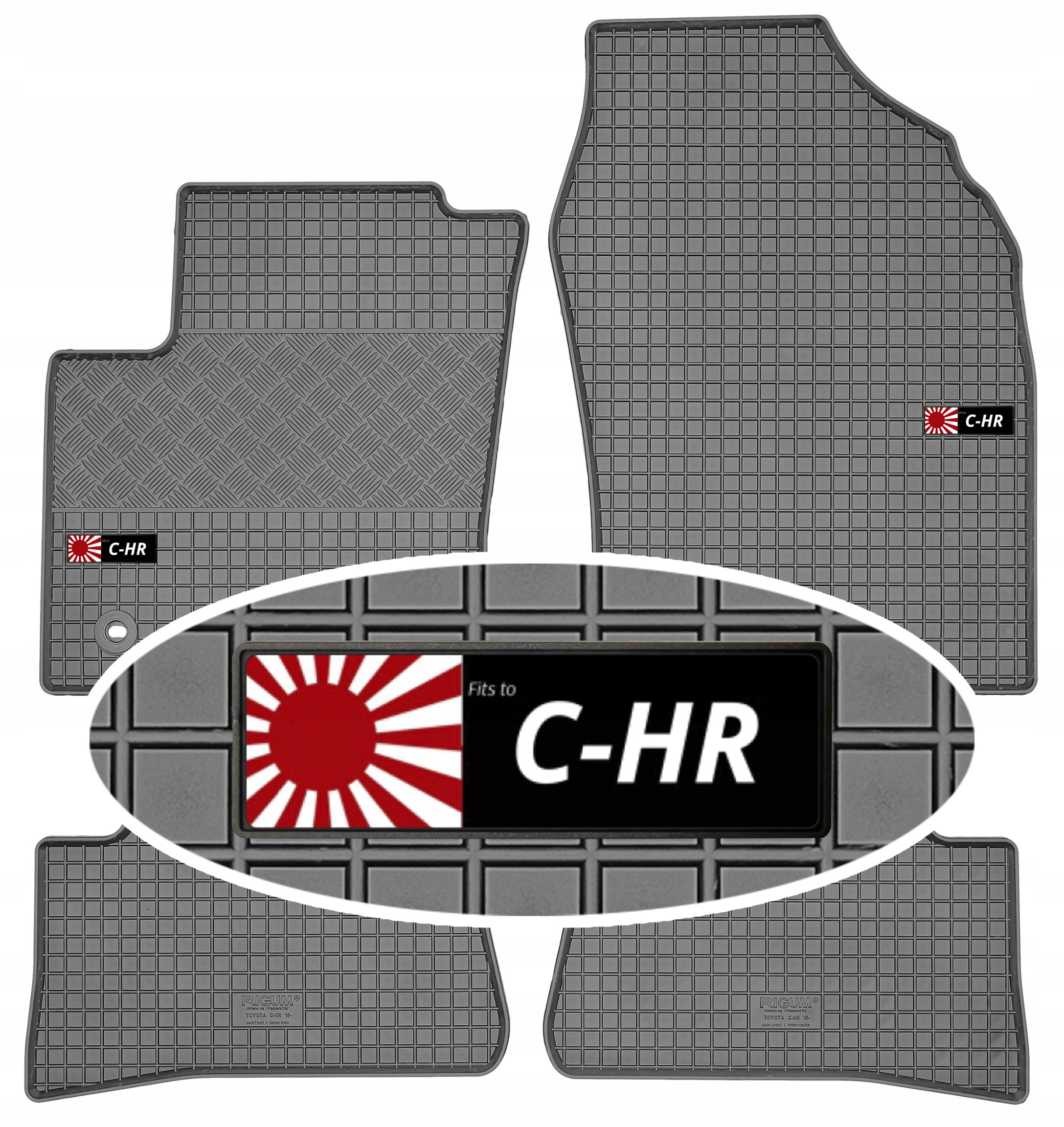 Toyota C-hr Crossover 2016-2023 Dywaniki do auta Emblemat