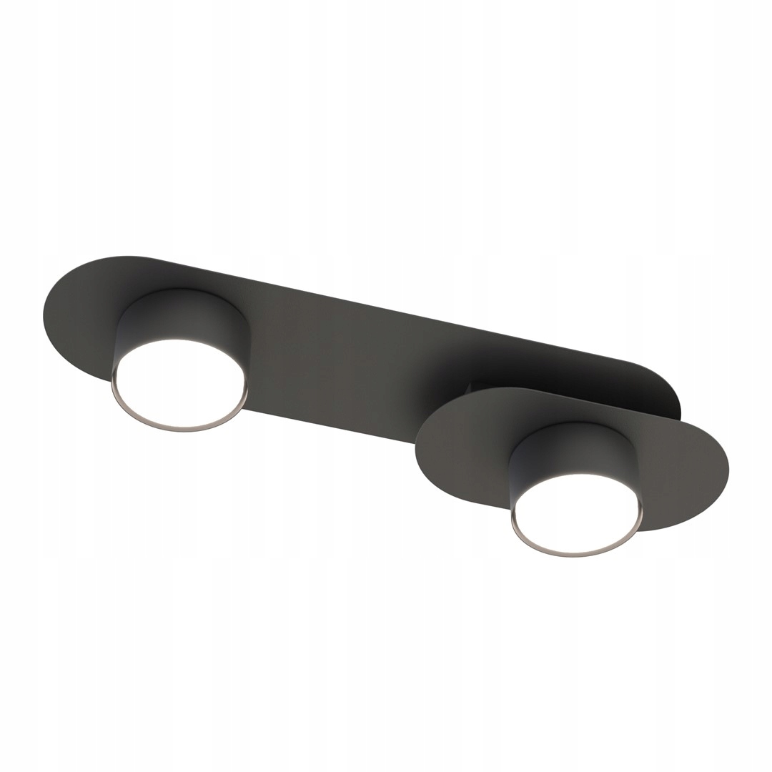 Emibig Stropní svítidlo Stilo černá, minimalistická, 2xGX53 12W