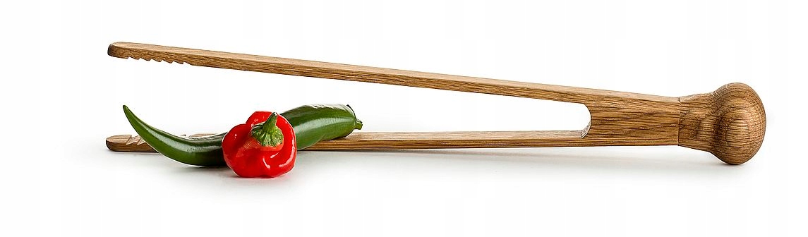 Kleště Sagaform Nature na salát 30 cm dubové