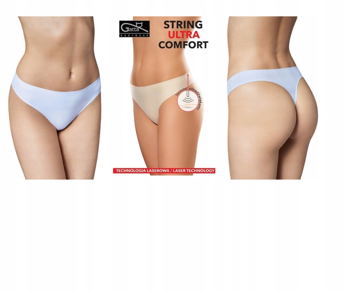 

Stringi Gatta laserowo cięte Ultra Comfort L białe