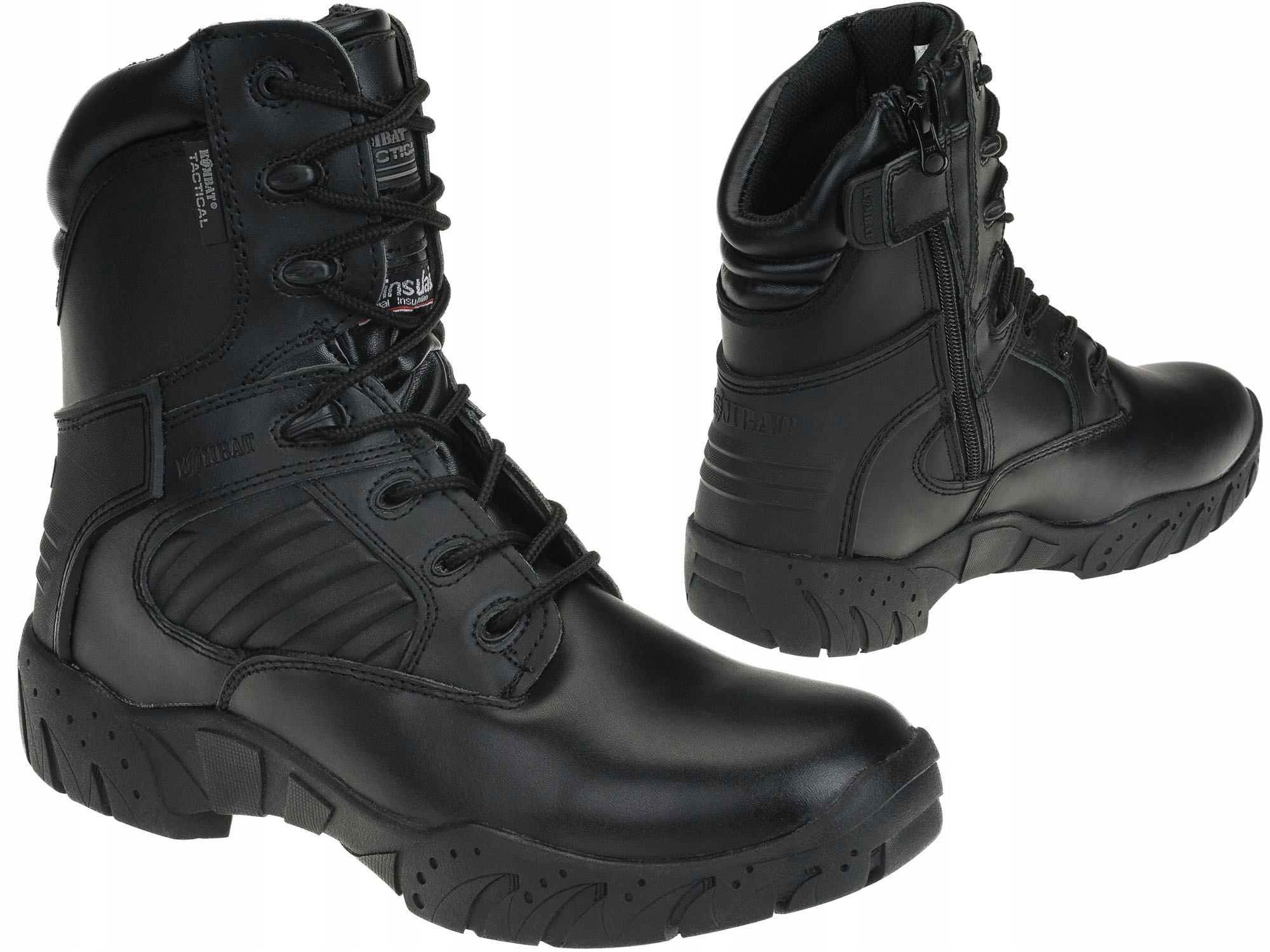 Kombat Uk Pánské vojenské taktické vysoké kožené boty Pro černé 47