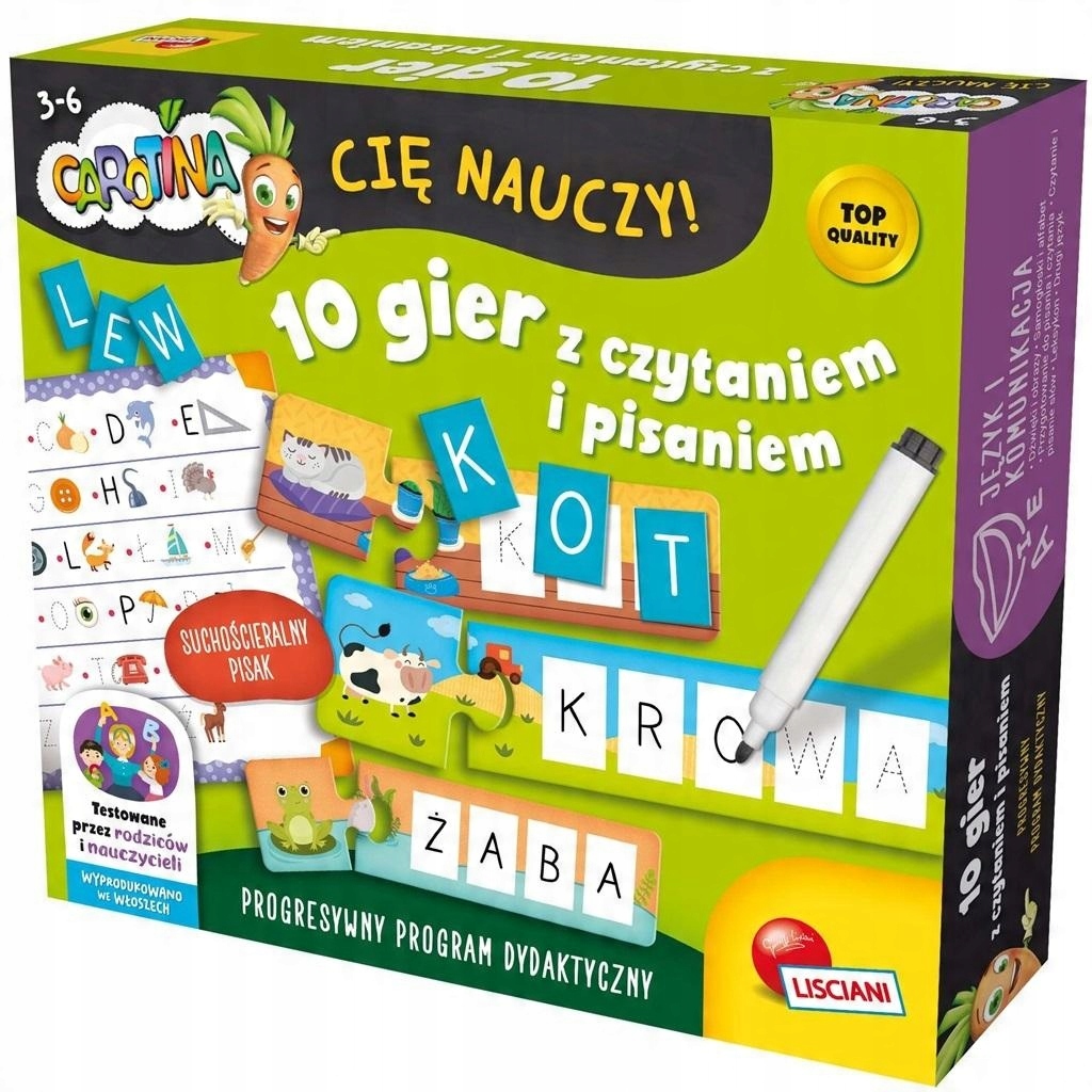 Gra Planszowa Edukacyjna Planszówka Gra Carotina Cię Nauczy 10 Gier Ekstra